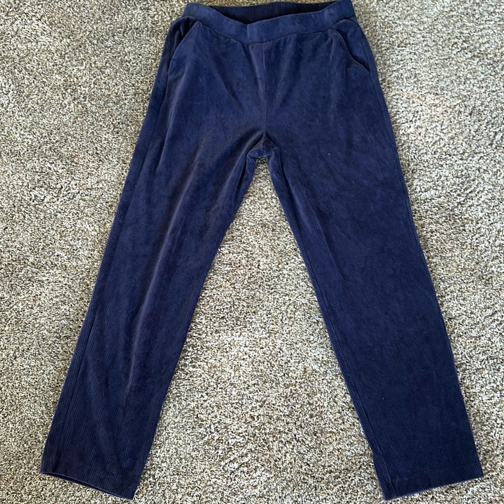 Appleseed's Women’s Corduroy Blue Soft Pants Pull On Women's Size Large